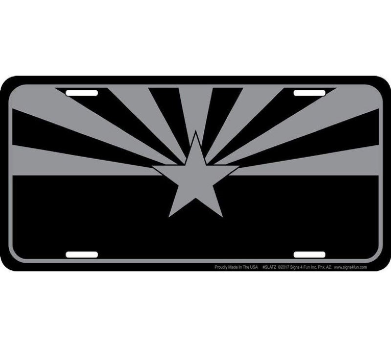 Signs 4 Fun Parody License Plate | Tactical Arizona Flag |12â€ x 6â€ Decorative License Plate | Decoration Plate for Vehicle/Wall | Man Cave Decorations | Made in The USA